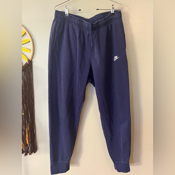 Nike Men's Deep Blue Jogger Sweatpants Size XL Pull On - Picture 1 of 13